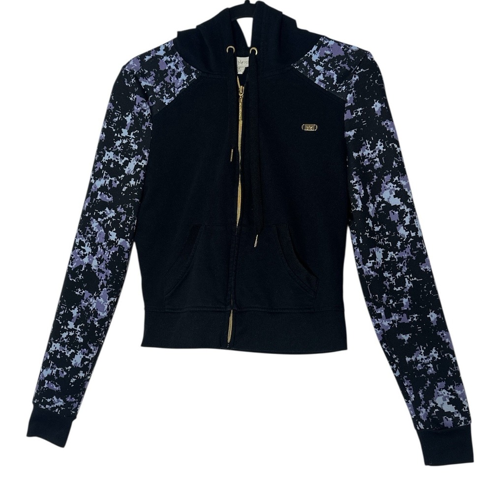 Nicki Minaj Jacket Women's Small Black Hooded Full‎ Zip Logo Concert Festival